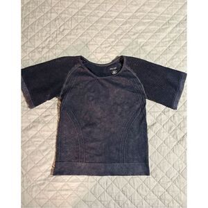 Nine West Women Active Top Size L/XL Denim Blue Color Mesh Cute Comfy Wear (C20)